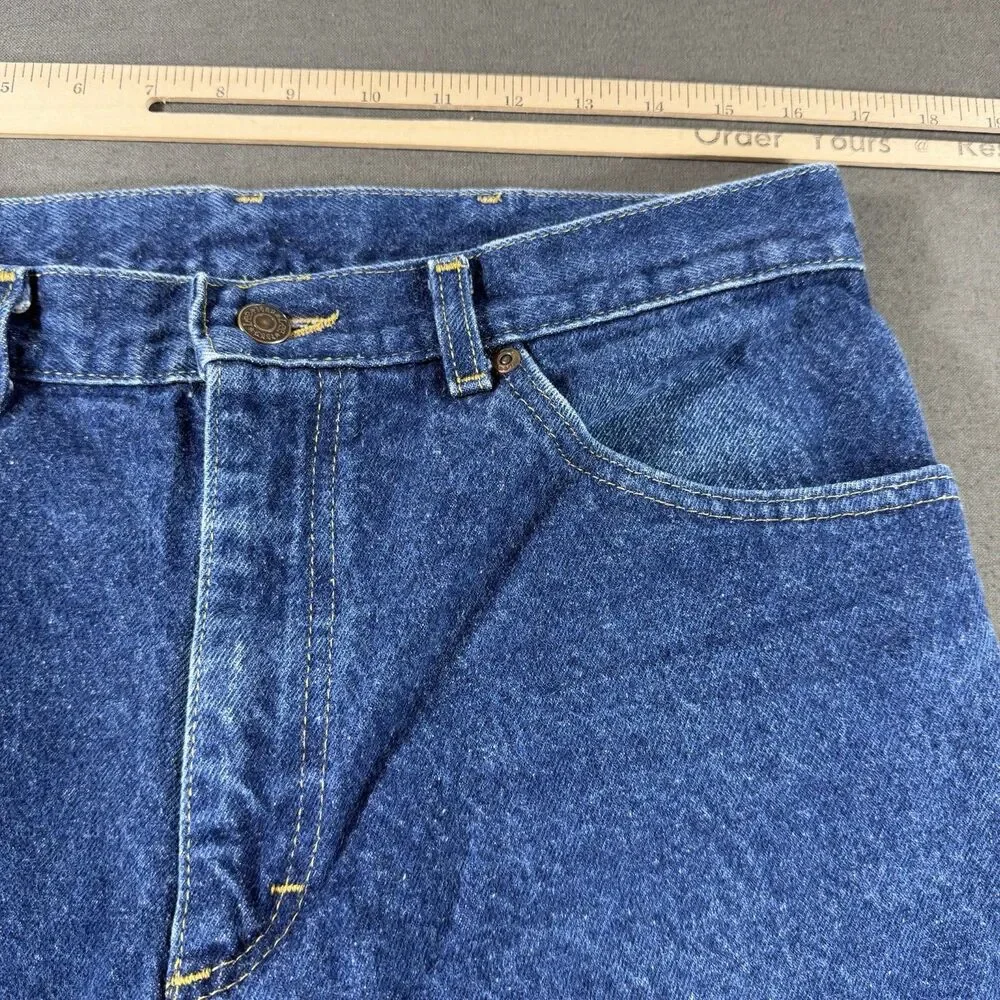 Vintage 90s Lee Riders Jeans Mens 34x32 Union Made In USA Blue Denim Workwear